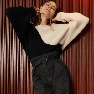 & Other Stories Alpaca Color Block Sweater